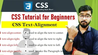 CSS Text Alignment CSS Tutorial for Beginners in Hindi HTML CSS