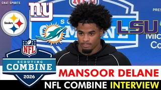 Mansoor Delane 2026 NFL Draft Combine Interview Formal Meetings With Giants Steelers Dolphins