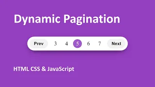 Dynamic Pagination in JavaScript JavaScript Pagination