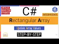 C Rectangular Array 2D Update Array Values Demo