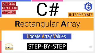 C Rectangular Array 2D Update Array Values Demo