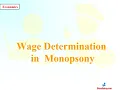 Wage determination in monopsony A Level Economics