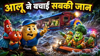 आलू और उसकी फैमिली फसी बाढ़ के पानी में || अब क्या आलू सबकी जान बचा पाएगा || 😰😈 