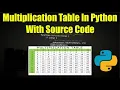 How to do a program to Display The Multiplication Table In Another Method In Python - MDP Versatile