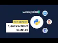 Weasyprint Build Beautiful PDF Report - Samples Render into PDF Format and Web Page Debugging