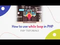 How to use while loop in PHP PHP Tutorial