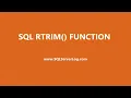 SQL RTRIM Function