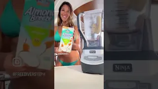 Good morning! My fav protein smoothie: banana, protein powder, collagen, coconut milk, peanut butter