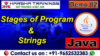 Java Demo 02 Stages of Program in Java Strings in Java Java tutorial for Beginners