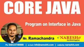 Core Java Tutorials Program on Interfaces in Java Mr Ramchander