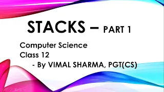 STACKS in Python - Part 1