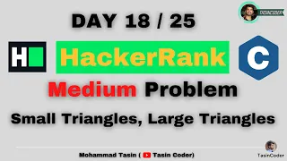 Small Triangles Large Triangles HackerRank Tasin Coder