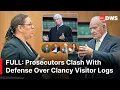 FULL HEATED COURTROOM Prosecutors Clash With Defense Over Clancy Visitor Logs Judge Rules AB1E