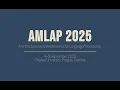 Download Lagu AMLaP2025: Keynote 1: Vera Demberg: Towards personalized models of processing difficulty