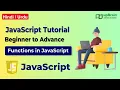 Functions in JavaScript JavaScript Tutorial