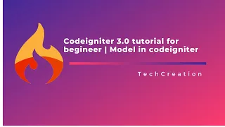 Codeigniter 3 Tutorial for beginner Model in Codeigniter