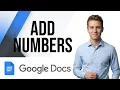How to Add Page Numbers in Google Docs - Step by Step Guide