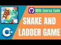 How to create Snake and Ladder Game in C Complete C Project with source code