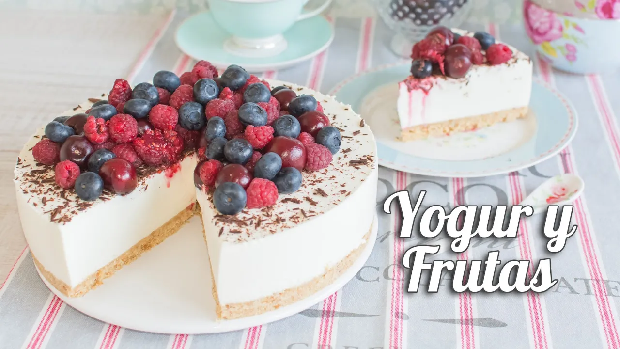 Tarta fra de yogur y frutas   Postre sin horno   Quiero Cupcakes!