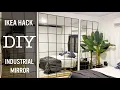 IKEA HACK DIY Industrial Mirror wall for 60 How to mirror wall
