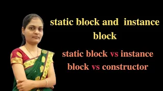 static block and instance block in java difference between static and instance block java course