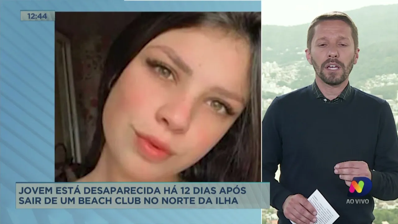 Jovem está desaparecida há 12 dias após sair de um Beach Club no Norte de Florianópolis