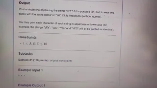 VALID PAIR SOCKS1 CODECHEF SOLUTION LONG CHALLENGE APRIL