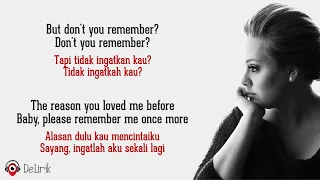 dont you remember adele lirik lagu terjemahan 