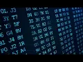 Hexadecimal Abstract Blue Code Running Stock Motion Graphics