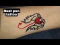 New Angel Devil tattoo How to make amazing angeldevil tattoo Best temporary tattoo with pen