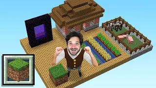 EU TRANSFOMEI 1 BLOCO DO MINECRAFT EM UMA BASE SURVIVAL COMPLETA!
