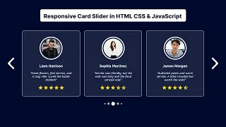 Responsive Card Slider Using HTML CSS JavaScript Card Slider in HTML CSS JavaScript