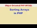 PHP MYSQLi TUTORIAL 14 Sorting Array in PHP