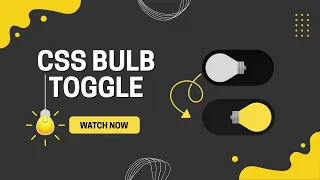 Pure CSS Bulb Toggle Switch Unique Lever Toggle Button Animation HTML CSS Tutorial