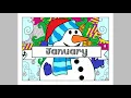 Using Paint 3D to Color a page from January Winter-Themed Digital Printable Coloring