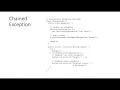 Chained Exceptions