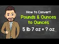 Converting Pounds and Ounces to Ounces Converting Mixed Units Math with Mr J