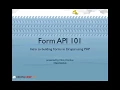 Drupal Forms API 101 DrupalCamp LA 2011