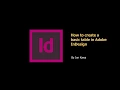 How to create a Table in Adobe InDesign
