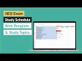 HESI A2 Exam STUDY SCHEDULE HESI STUDY TOPICS