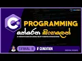 C Sinhala - Tutorial 10 If Else