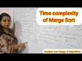Lec26 Merge Sort Time Complexity