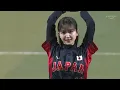 始球式で165km/hの球を投げる久保史緒里 【WBC】