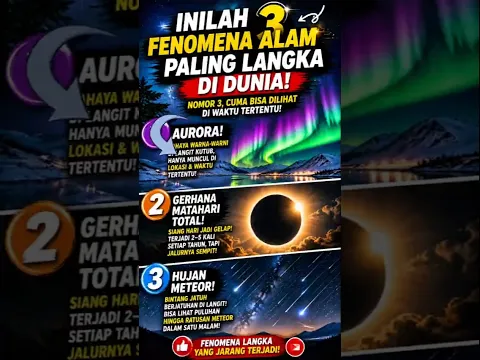 3 FENOMENA ALAM PALING LANGKA DI DUNIA