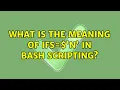 Unix Linux What is the meaning of IFS n in bash scripting 3 Solutions