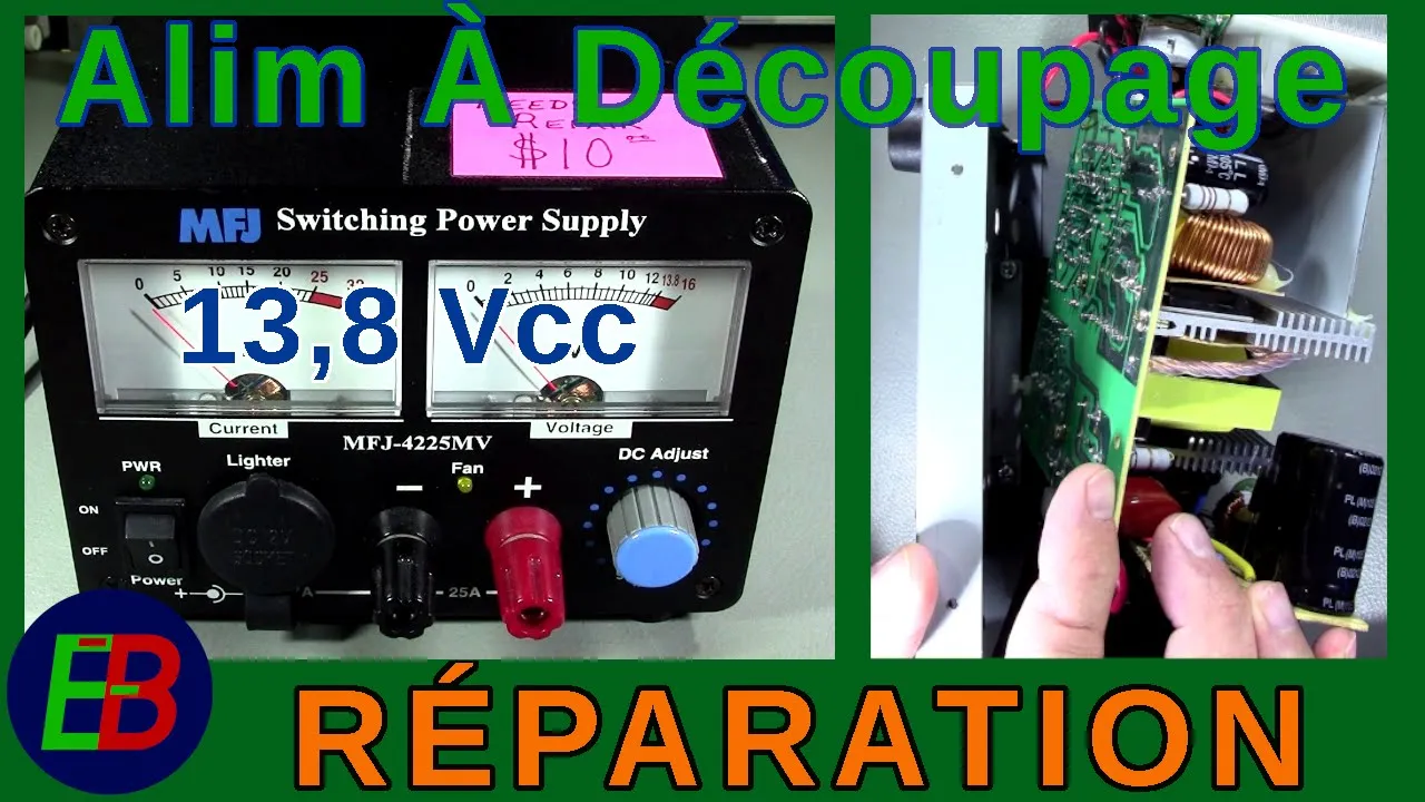 EB_#598 Réparation - Alimentation à Découpage 13,8V @ 22A MFJ-4225MV