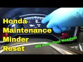 How to Reset Honda Maintenance Minder No scan tool