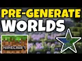 How To Pre-Generate Minecraft Worlds Servers Single Player with Chunky