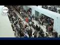 Travelers stuck in long lines amid TSA staffing shortages partial gov shutdown
