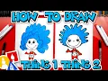 How To Draw Thing One And Thing Two Easy Cartoon Version